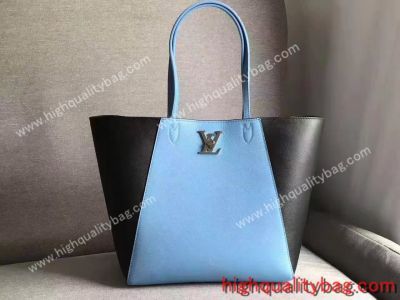 Top Grade Knockoff Louis Vuitton LOCKME CABAS Lady nattierblue Handbag buy online